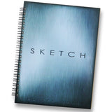 Sketchbook for Drawing and Mixed Media - Brushed Metal Blue